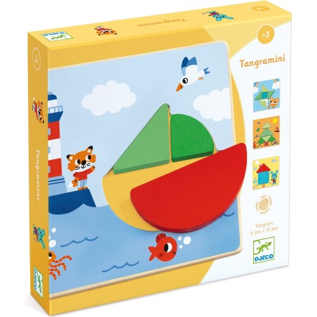 Jeu éducatif bois - Tangramini - Djeco