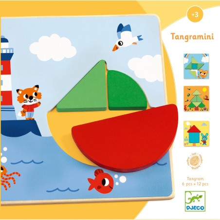 Jeu éducatif bois - Tangramini - Djeco