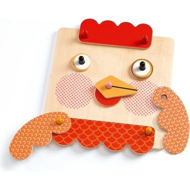 Creafaces - puzzle et jouet à encastrer - Djeco