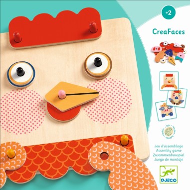 Creafaces - puzzle et jouet à encastrer - Djeco