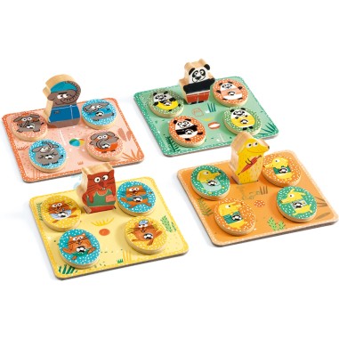 Jeu éducatif bois - LudoPark - 4 games - Djeco