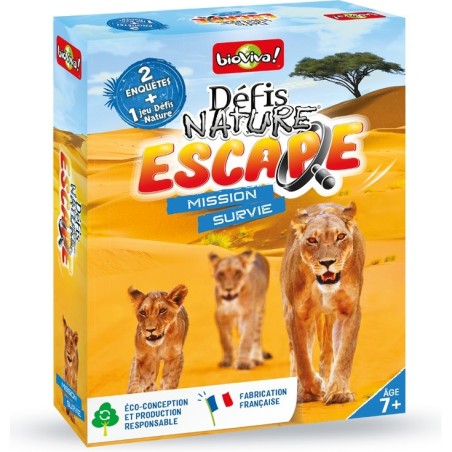 Défis Nature Escape - Mission Survie - Jeux de société - Bioviva Editions