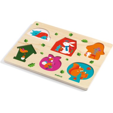 Puzzle cadre 16 pièces : puzzlo forest - Djeco