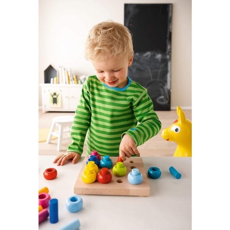 Jeu à Enficher - Anneaux Multicolores - Jeux enfants - Haba