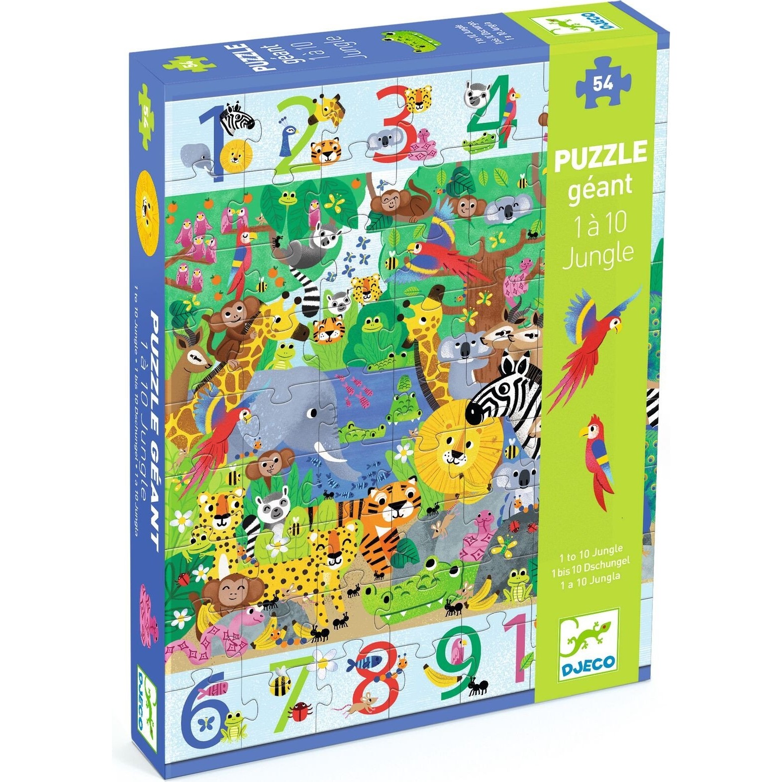 Puzzle géant 1 à 10 Jungle Djeco
