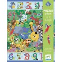 Puzzle géant ludique 1 à 10 Jungle - 54 pièces - Djeco