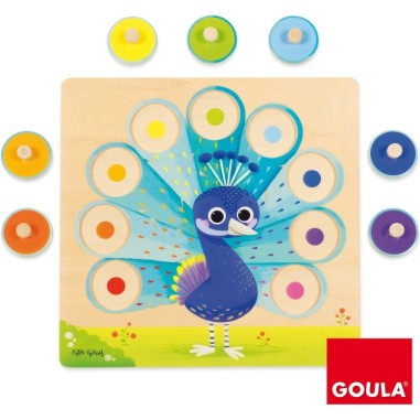 Puzzle paon 9 pièces - Goula