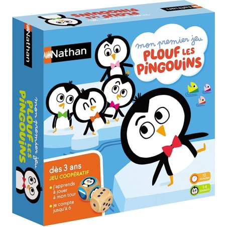 Mon premier jeu Plouf les pingouins - jeu coopératif - Nathan