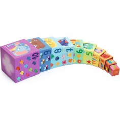 Cubes premier âge 10 cubes Arc en ciel - Djeco 2