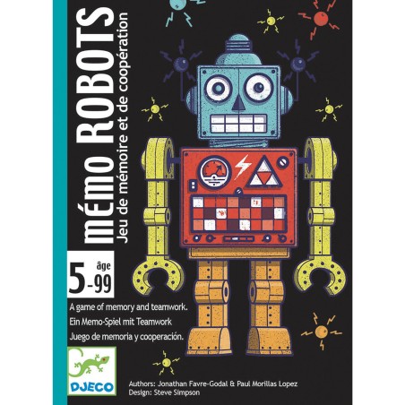 Mémo Robots - jeu de mémoire et de coopération - Djeco