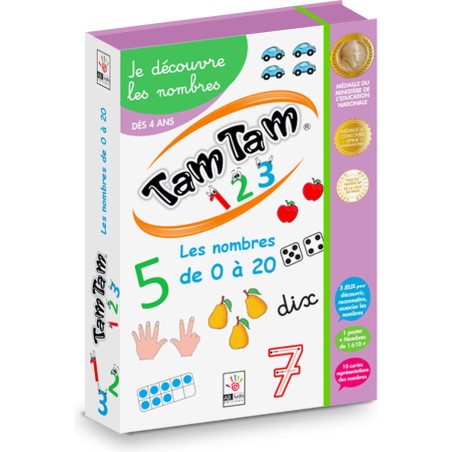Tam Tam 1 2 3 - Je découvre les nombres - Le coffret - Jeux enfants - Ab Ludis Editions