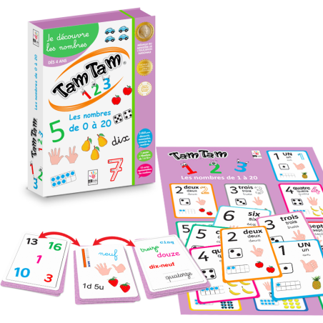 Tam Tam 1 2 3 - Je découvre les nombres - Le coffret - Jeux enfants - Ab Ludis Editions