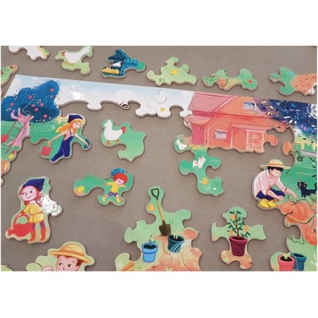 Puzzle - Famille Potiron - 50 pièces - Jeux classiques - – Pmwd - Puzzle Michèle Wilson