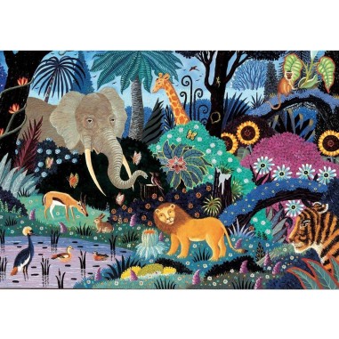 Puzzle - Nuit dans la Jungle - 50 pièces - Jeux classiques - Puzzle – Pmwd - Michèle Wilson