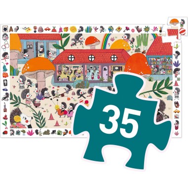 Puzzle Observation : L’Ecole des Hérissons – 35 Pièces - Jeux enfants - Djeco