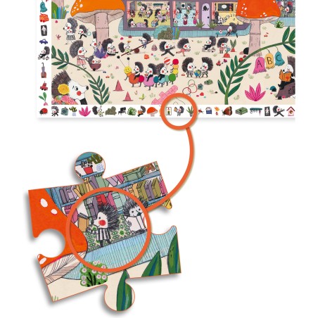 Puzzle Observation : L’Ecole des Hérissons – 35 Pièces - Jeux enfants - Djeco