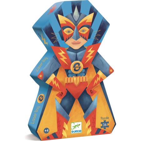 Puzzle Silhouette - Laser Boy - 36 Pièces - Jeux classiques - Djeco