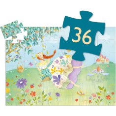 Puzzle Silhouette : La Princesse du Printemps – 36 Pièces - Jeux de société - Djeco 2