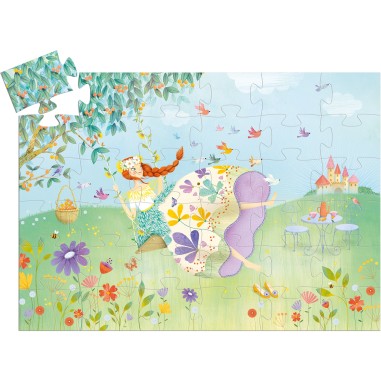 Puzzle Silhouette : La Princesse du Printemps – 36 Pièces - Jeux de société - Djeco