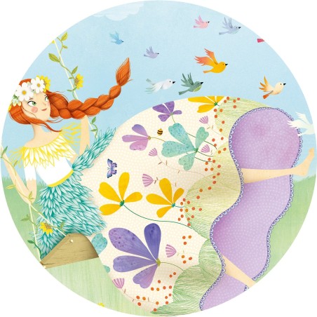 Puzzle Silhouette : La Princesse du Printemps – 36 Pièces - Jeux de société - Djeco