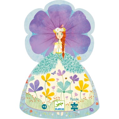 Puzzle Silhouette : La Princesse du Printemps – 36 Pièces - Jeux de société - Djeco