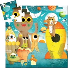 Puzzle Silhouette - La Fusée - Jeux classiques - Djeco 2