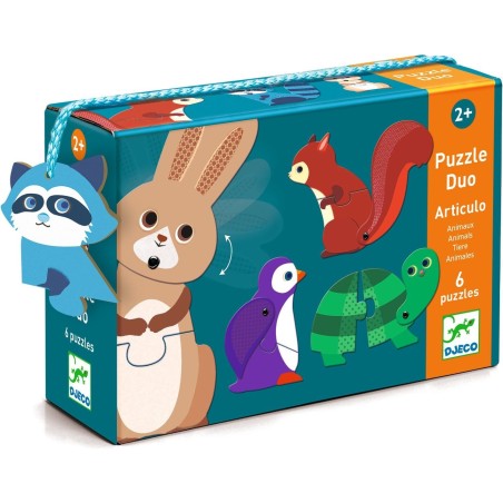 Puzzle Duo: Articulo Animaux - Jeux de société - Djeco