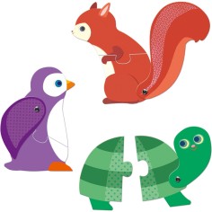 Puzzle Duo: Articulo Animaux - Jeux de société - Djeco 2