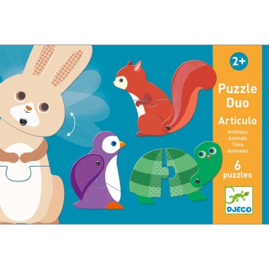 Puzzle Duo: Articulo Animaux - Jeux de société - Djeco