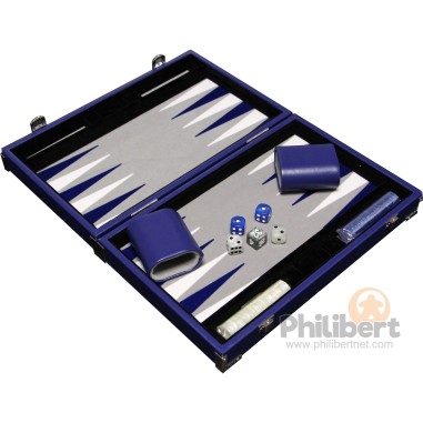 Backgammon 30 cm Bleu - Jeux de société - Loisirs Nouveaux - Prestige