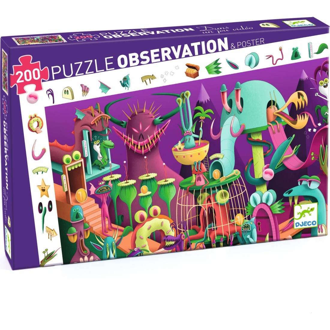 Puzzle Observation: Dans un Jeu Vidéo - 200 Pièces - Jeux enfants