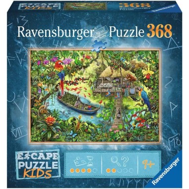 Escape puzzle Kids 368 pièces : Un safari dans la jungle - Ravensburger