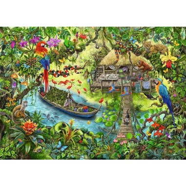 Escape puzzle kids 368 pièces : un safari dans la jungle - Ravensburger