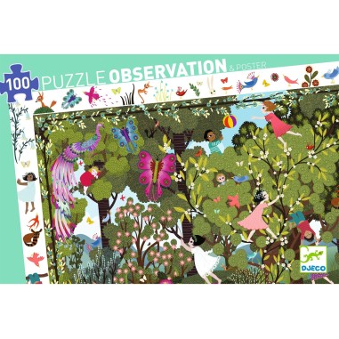 Puzzle Observation - Jeux au Jardin - 100 Pièces - Jeux enfants - Djeco