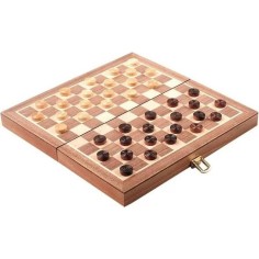 Jeu de Dames en Bois Pliable - Deluxe - Ambassador