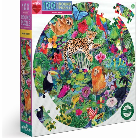 Puzzle - Rain Forest - 100 Pièces - Jeux classiques - Eeboo