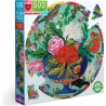 Puzzle Rond 500 Pièces : Bouquet & Oiseaux - Eeboo