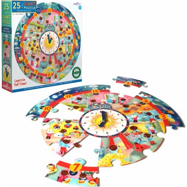 Puzzle - Horloge - 25 Pièces - Jeux classiques - Eeboo