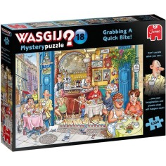 Puzzle 1000 pièces : wasgij mystery 18 : grabbing a quick bite ! - diset - Jumbo Diset