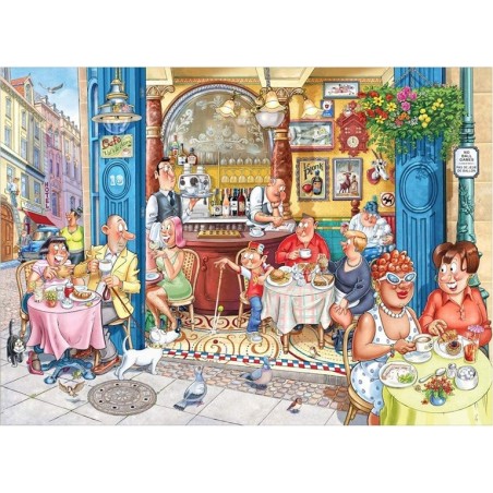 Puzzle 1000 pièces : wasgij mystery 18 : grabbing a quick bite ! - diset - Jumbo Diset