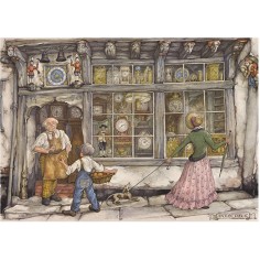 Puzzle 1000 pièces : anton pieck - la boutique de l'horloge - diset - Jumbo Diset 2