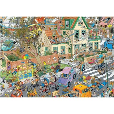 Puzzles 2 x 1000 pièces - jan van haasteren : safari et l'orage - diset - Jumbo Diset
