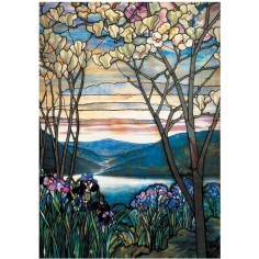 Puzzle -Tiffany - Magnolias et Iris - 1000 pièces - Jeux de société - Piatnik 2