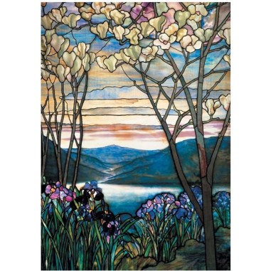 Puzzle -Tiffany - Magnolias et Iris - 1000 pièces - Jeux de société - Piatnik