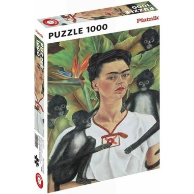 Puzzle Frida Kahlo - Autoportait aux singes - 1000 pcs - Piatnik