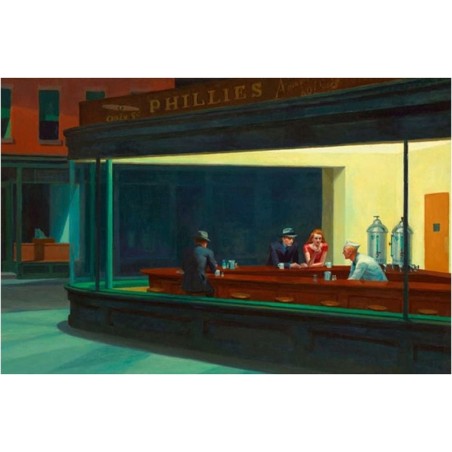 Puzzle - Hopper - Nighthawks - 1000 pièces - Jeux classiques - Piatnik