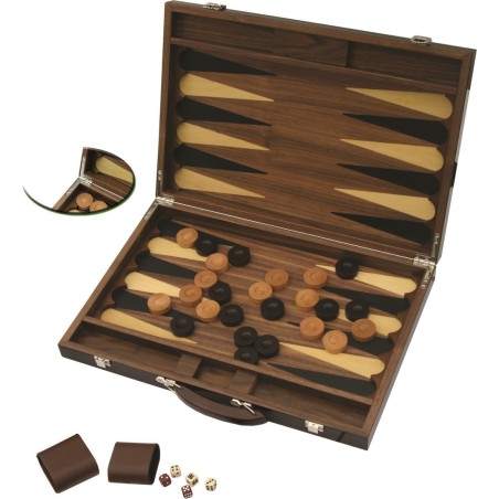 Backgammon bois luxe 46 cm - Jeux classiques - Jeux de société - Loisirs Nouveaux - Prestige