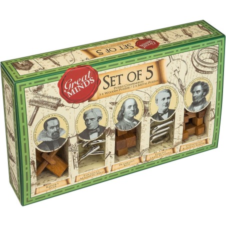 Great Minds - Men’s Set of 5 Puzzles - Jeux classiques - Casse-têtes - Professor Puzzle