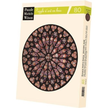 Puzzle d'art en bois - Rosace Notre Dame - 80 pcs - Puzzle Michèle Wilson