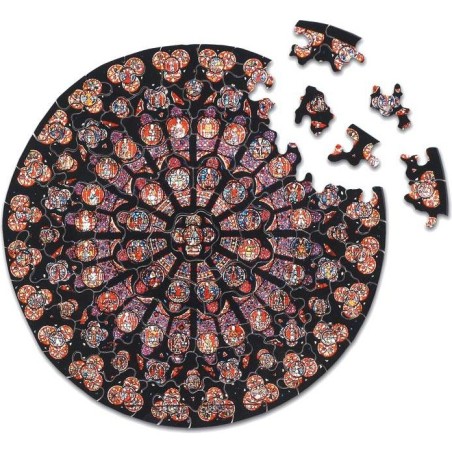 Rosace Notre Dame - 80 pièces - Jeux classiques - Pmwd - Puzzle Michèle Wilson